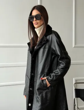 Дубленка из натуральной овчины астраган