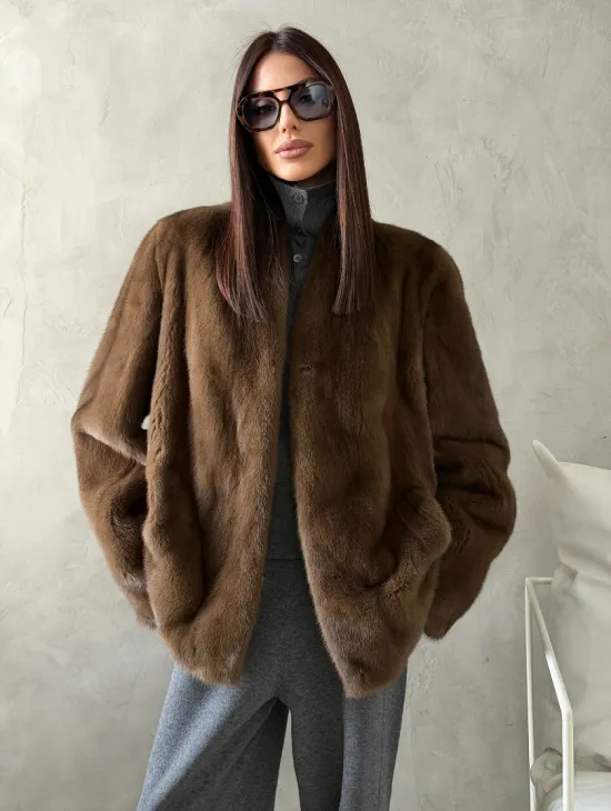 Шуба женская из меха норки