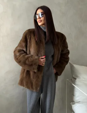 Шуба женская из меха норки