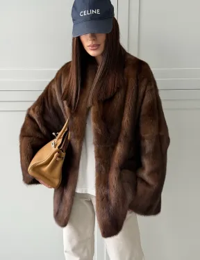 Норковая шуба под куницу (лесная норка)