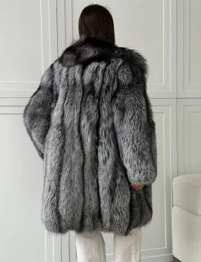 Шикарная шуба из чернобурки