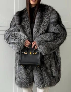 Шикарная шуба из чернобурки