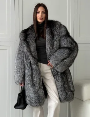 Шикарная шуба из чернобурки