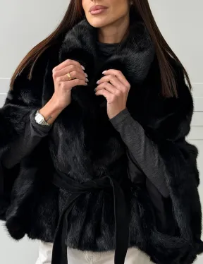 Черная норка летучая мышь - английский воротник