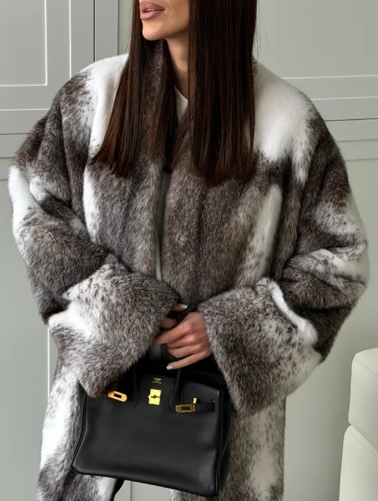 Натуральная шуба из норки крестовки Premium