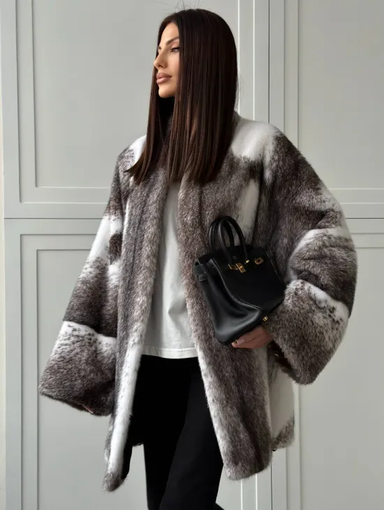 Натуральная шуба из норки крестовки Premium