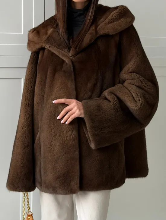 Автоледи с капюшоном из норки KOPENHAGEN FUR