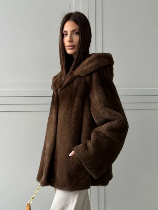 Автоледи с капюшоном из норки KOPENHAGEN FUR