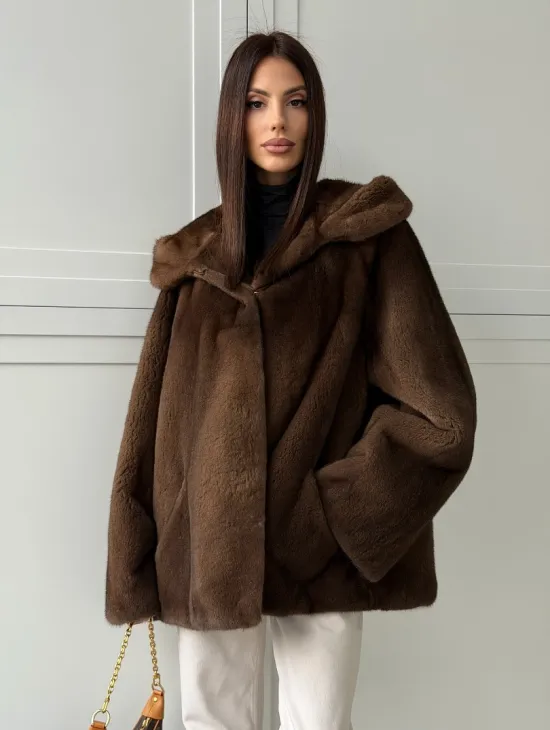 Автоледи с капюшоном из норки KOPENHAGEN FUR