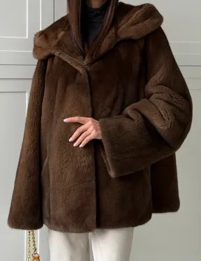 Автоледи с капюшоном из норки KOPENHAGEN FUR