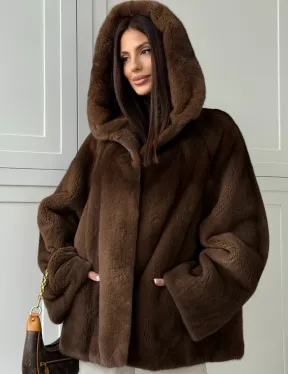 Автоледи с капюшоном из норки KOPENHAGEN FUR