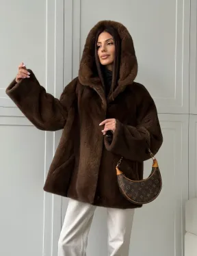 Автоледи с капюшоном из норки KOPENHAGEN FUR