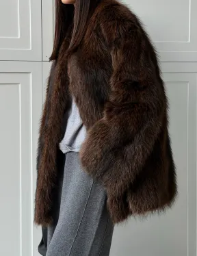 Жакет - полушубок из меха финского енота Saga