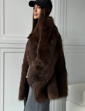 Жакет - полушубок из меха финского енота Saga