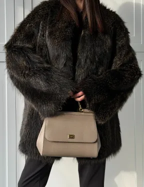 Женский полушубок из меха Финского енота Saga