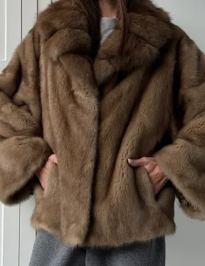 Куртка из меха норки - воротник куница