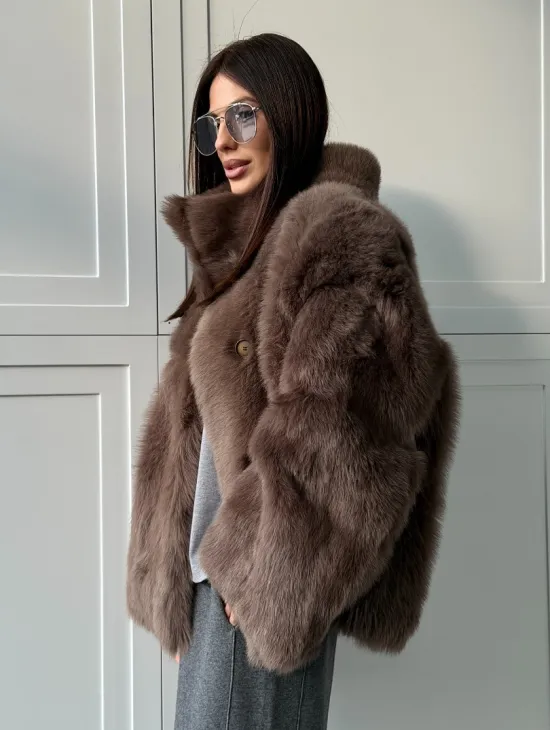 Дубленка из тосканы цвет taupe