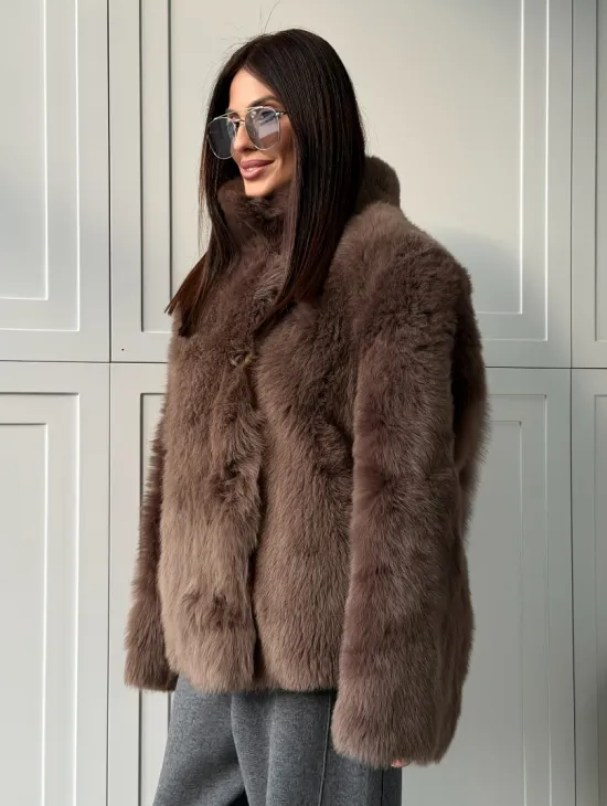 Дубленка из тосканы цвет taupe