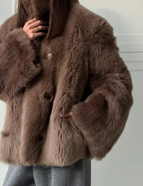 Дубленка из тосканы цвет taupe