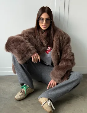 Дубленка из тосканы цвет taupe