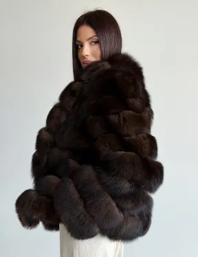 Шуба песцовая под соболь
