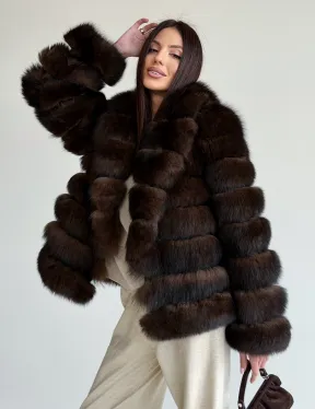 Шуба песцовая под соболь