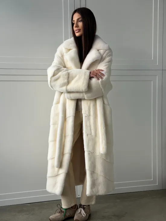 Шикарная норковая шуба White Velvet Premium