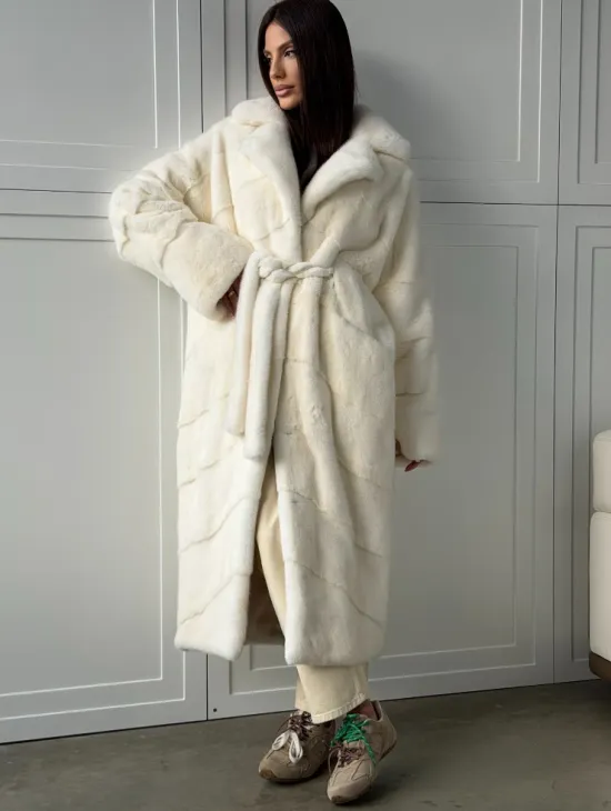 Шикарная норковая шуба White Velvet Premium