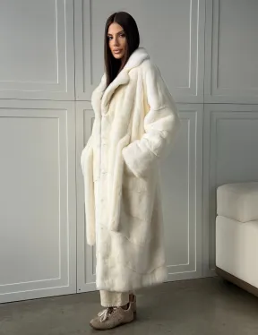 Шикарная норковая шуба White Velvet Premium