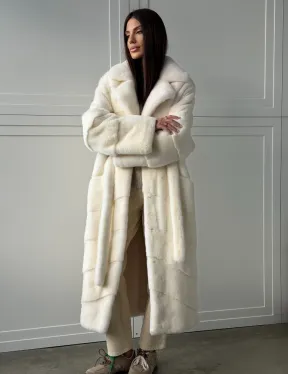 Шикарная норковая шуба White Velvet Premium