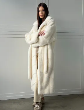 Шикарная норковая шуба White Velvet Premium