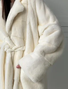 Шикарная норковая шуба White Velvet Premium