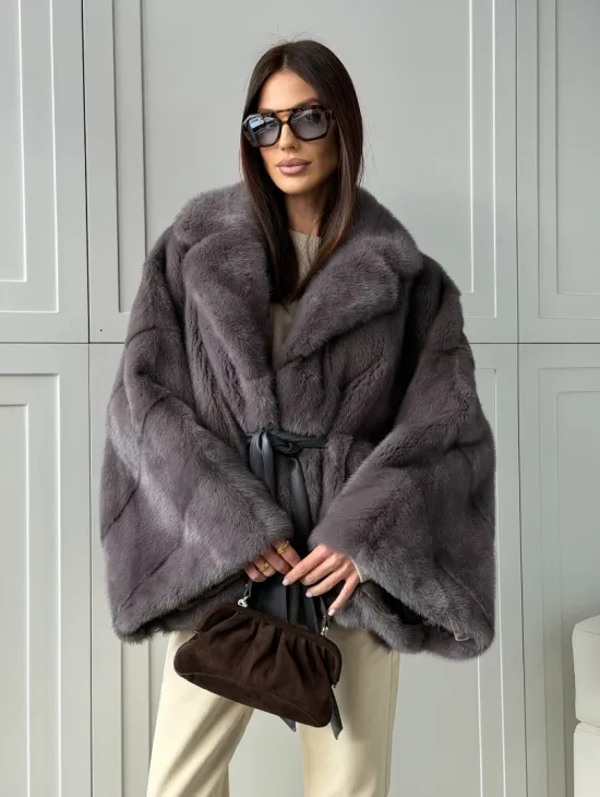 Автоледи норковая, модель -  «Летучая мышь»