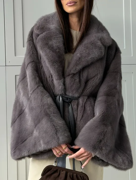 Автоледи норковая, модель -  «Летучая мышь»