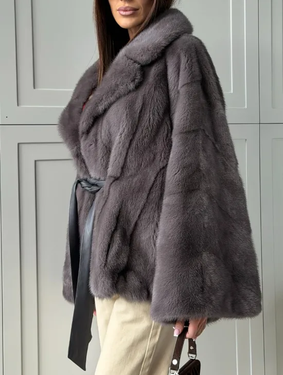 Автоледи норковая, модель -  «Летучая мышь»