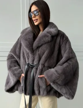 Автоледи норковая, модель -  «Летучая мышь»