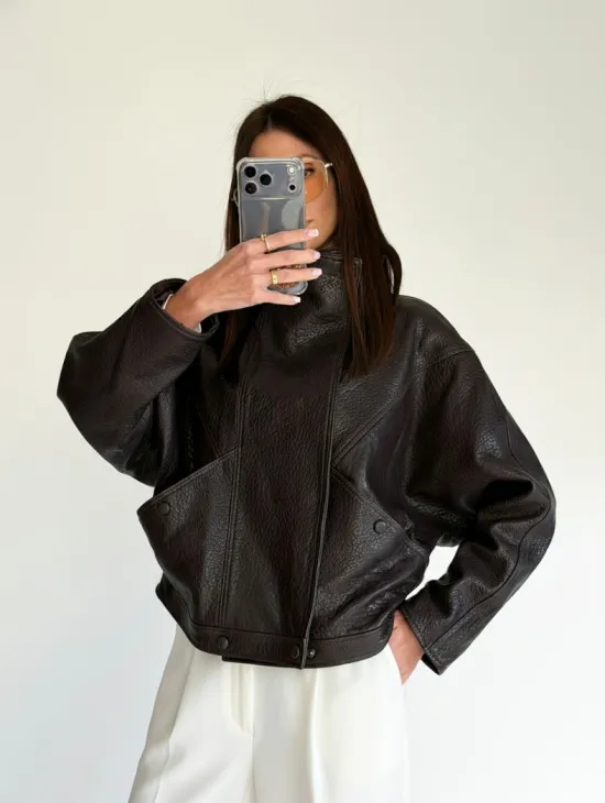 Женская кожаная куртка