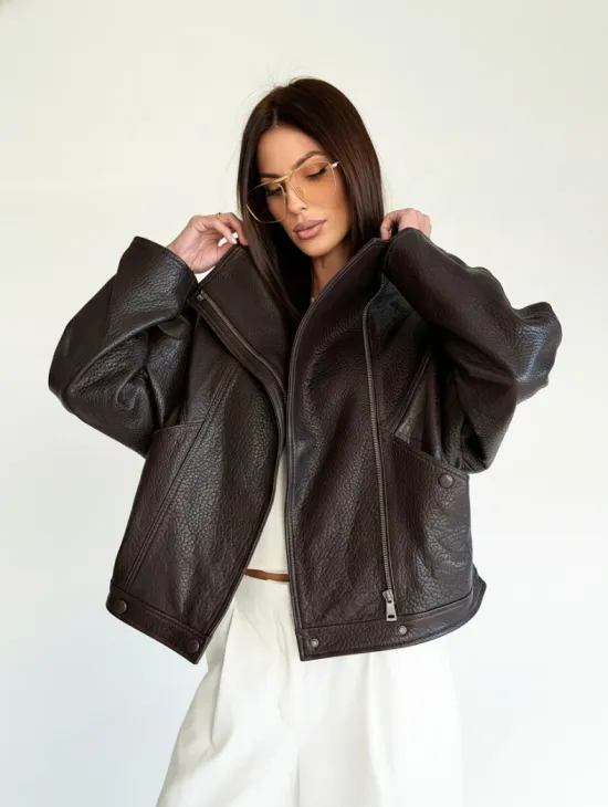 Женская кожаная куртка - фото 21