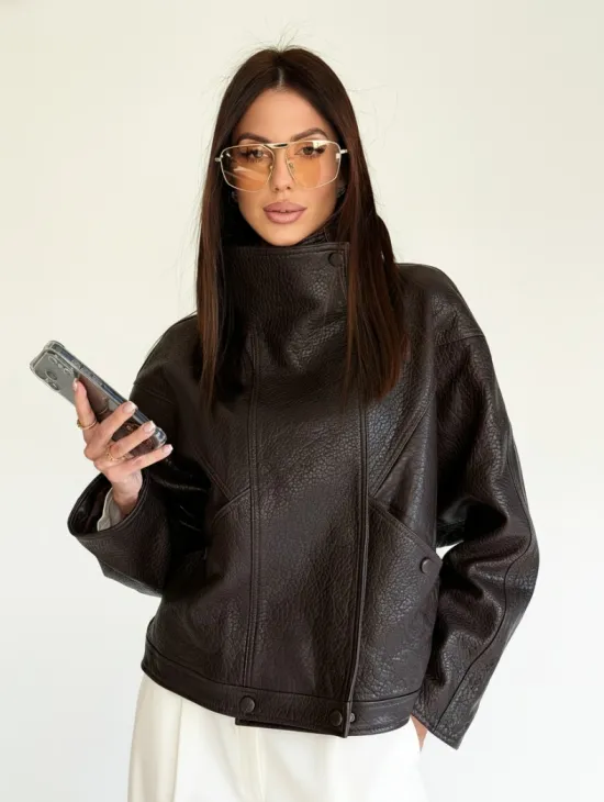 Женская кожаная куртка - фото 15