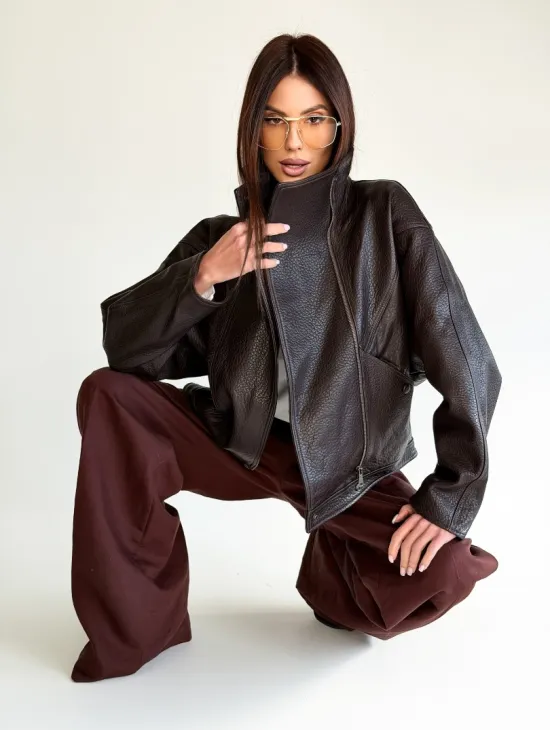 Женская кожаная куртка