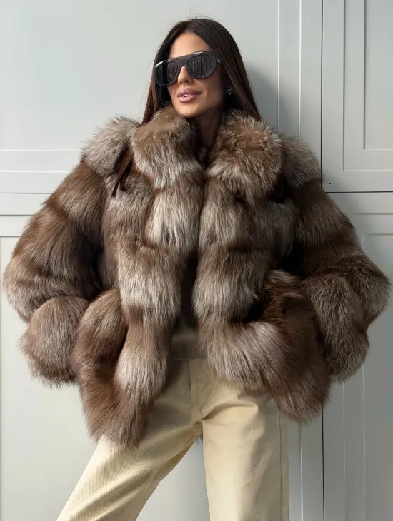 Полушубок из финской лисы