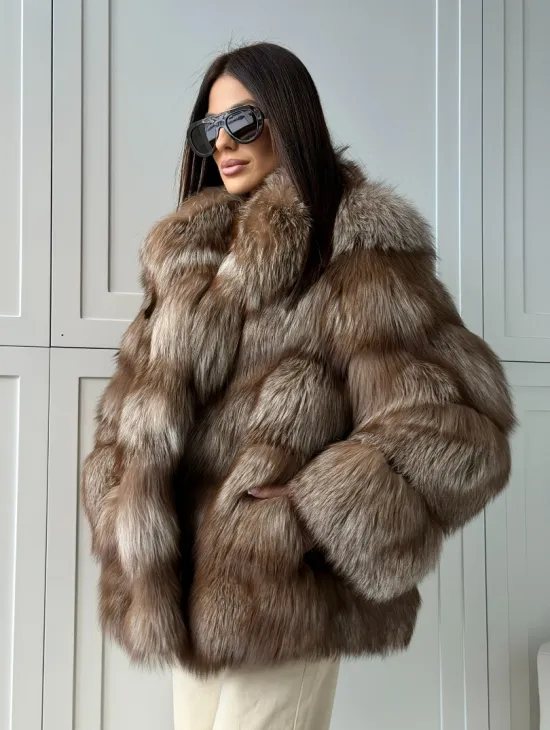 Полушубок из финской лисы