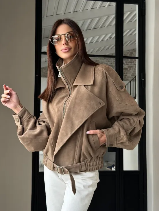 Куртка - бомбер весенняя оверсайз - фото 23