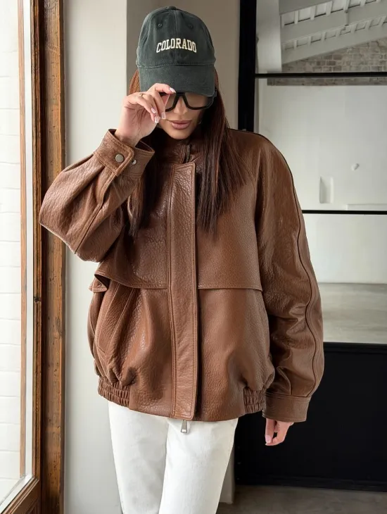 Стильная кожаная куртка