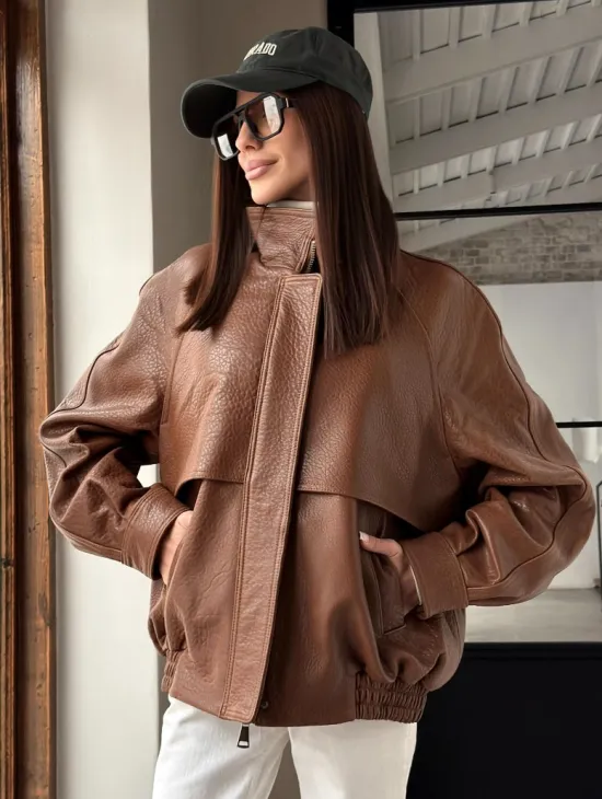 Стильная кожаная куртка