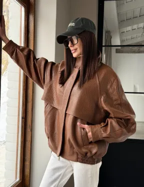 Стильная кожаная куртка