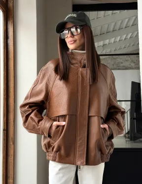 Стильная кожаная куртка