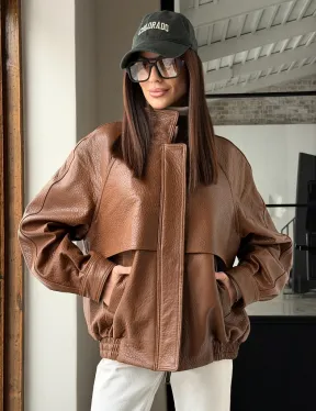 Стильная кожаная куртка