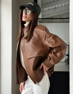 Стильная кожаная куртка