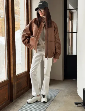 Стильная кожаная куртка